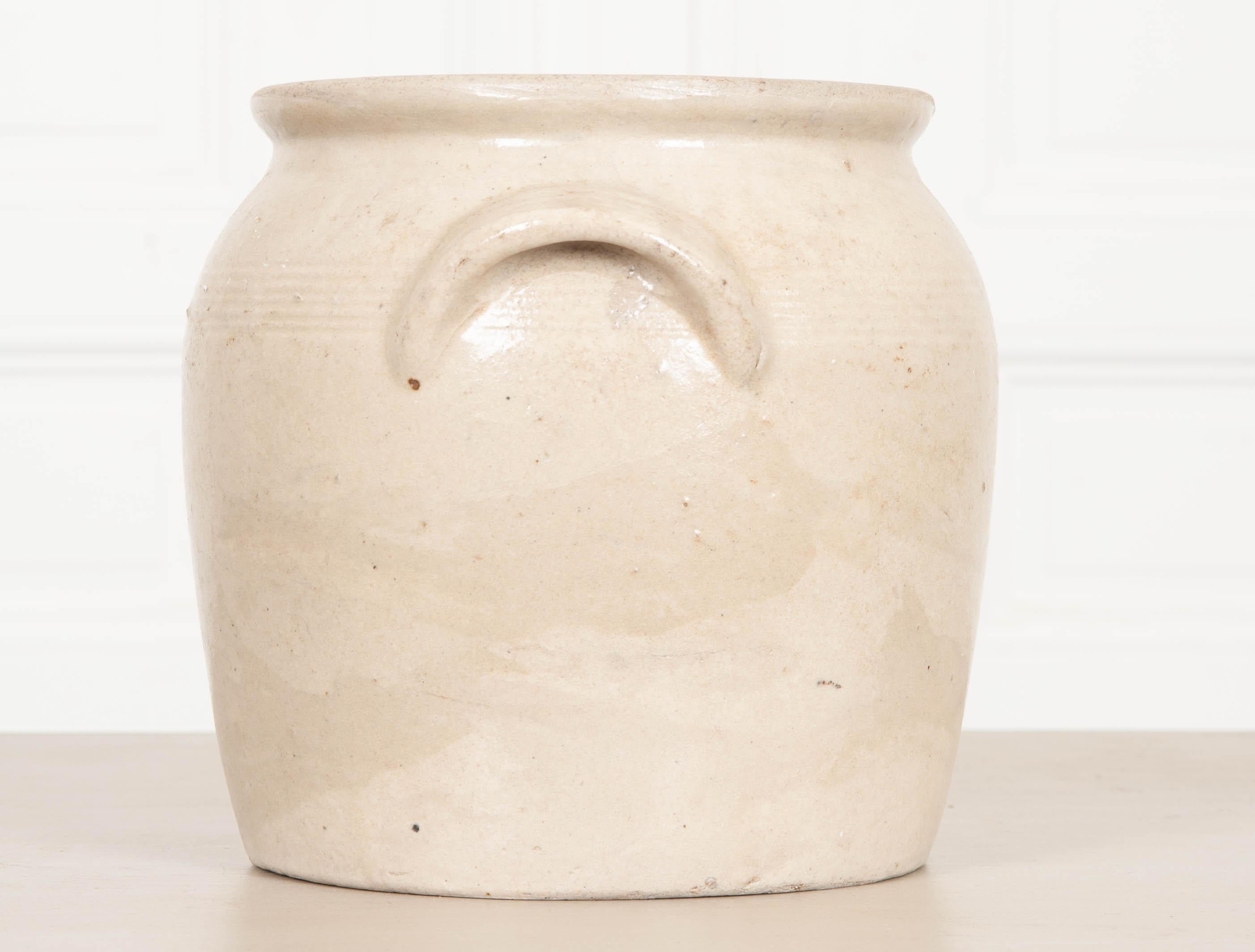 20th Century French Vintage Earthenware Crock