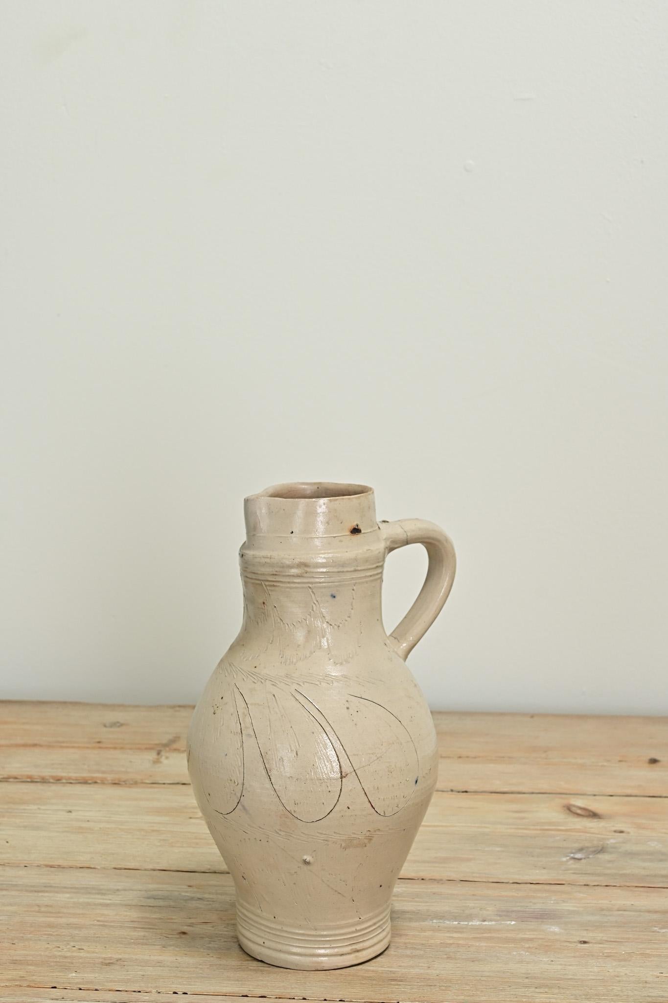French Vintage Earthenware Pottery Jar For Sale 1