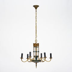 French Vintage Empire Style Arrow Chandelier, Circa 1920