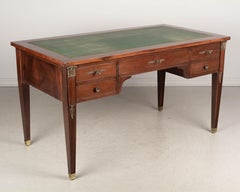 French Vintage Empire Style Mahogany Desk or Bureau Plat
