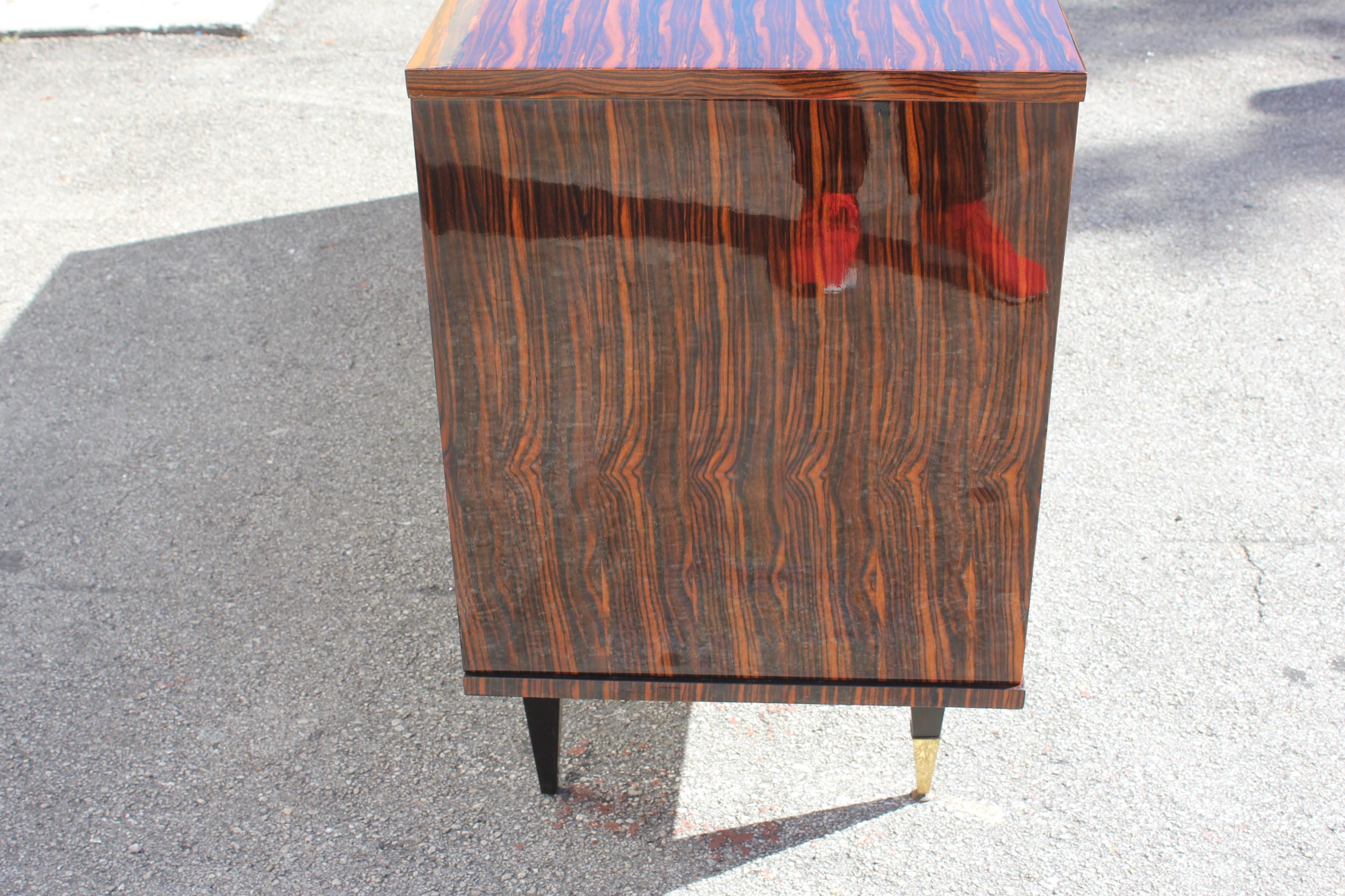 French Vintage Exotic Macassar Ebony Sideboard or Buffet, circa 1940s 5