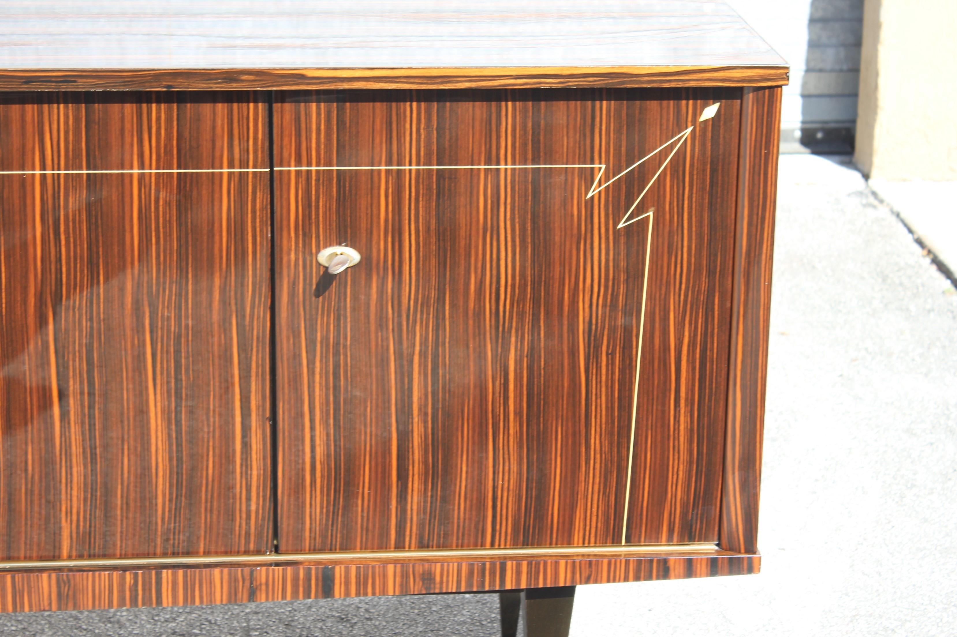 French Vintage Exotic Macassar Ebony Sideboard or Buffet, circa 1940s 7