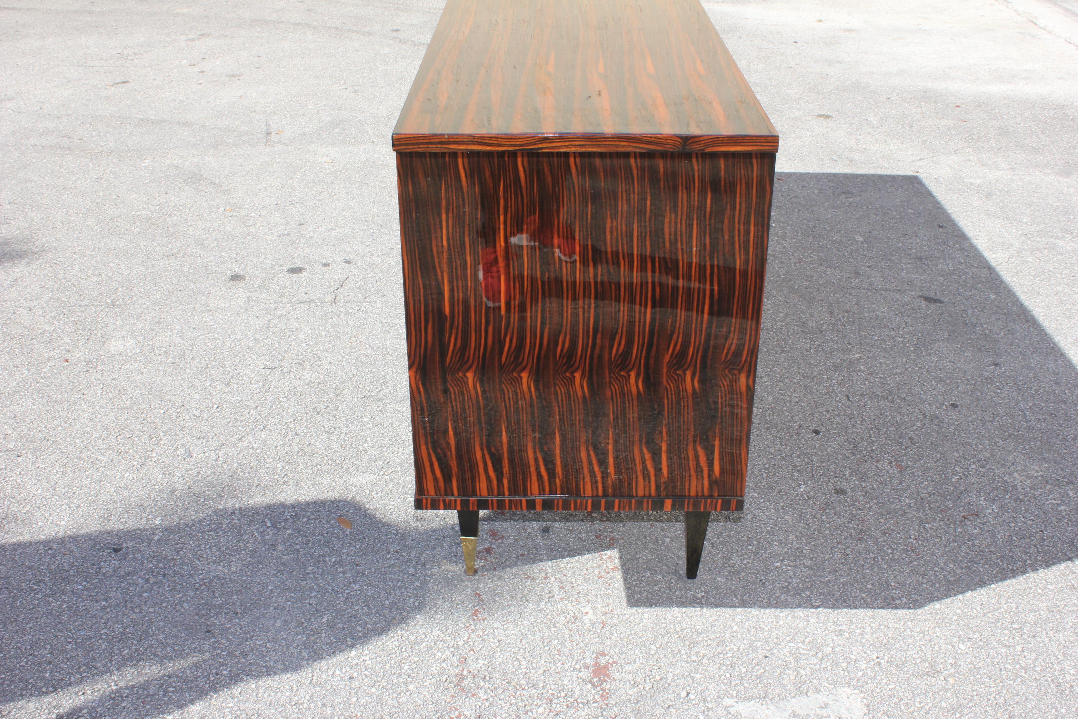 French Vintage Exotic Macassar Ebony Sideboard or Buffet, circa 1940s 8