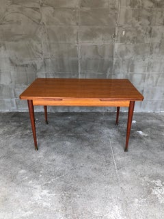 French Vintage Extendable Mahogany Dining Table, 1950s