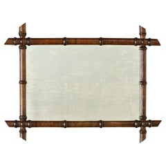 French Vintage Faux Bamboo Mirror French Vintage Faux Bamboo Mirror