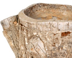 French Vintage Faux Bois Planter