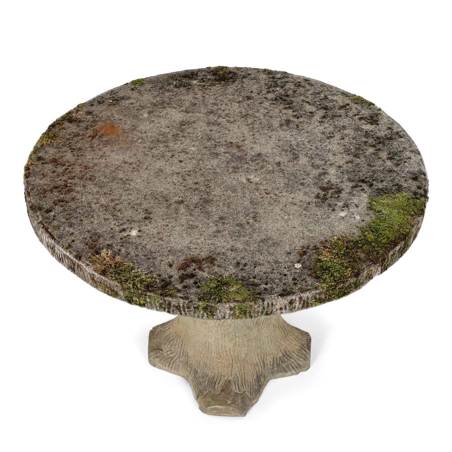 20th Century French Vintage Faux Bois Round Table