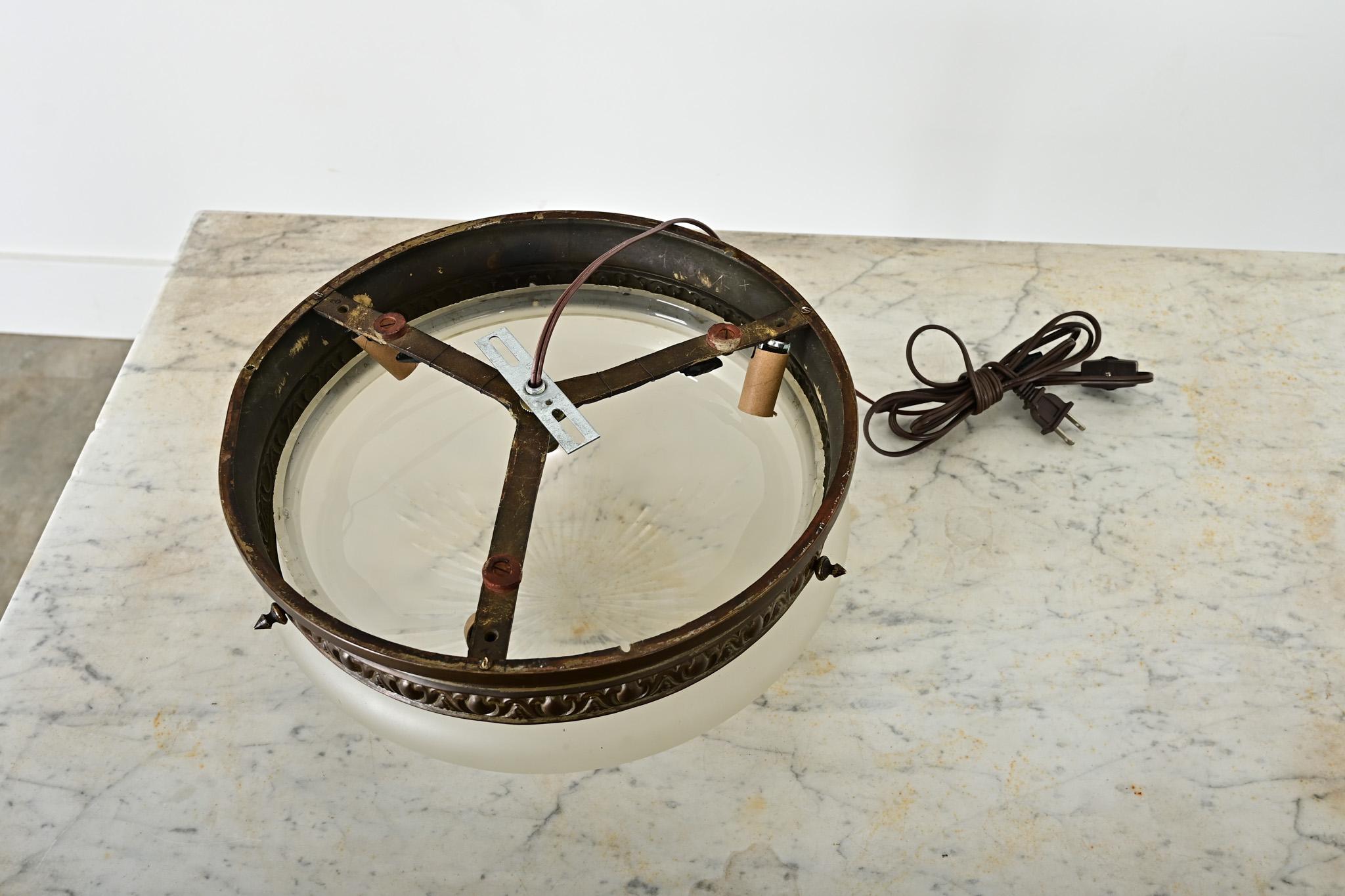 French Vintage Flush Mount Light Fixture im Angebot 3