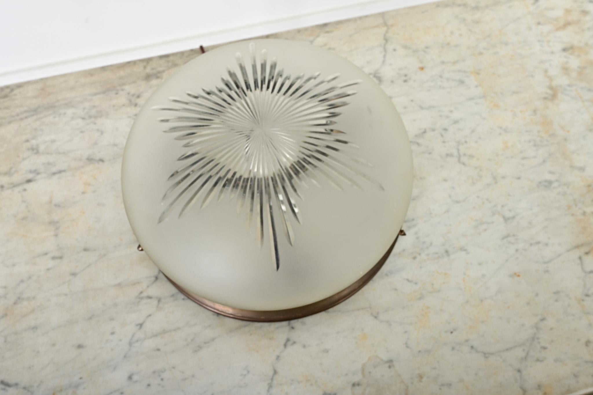French Vintage Flush Mount Light Fixture im Angebot 4