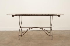 Table de Bistro en fer forgé français vintage