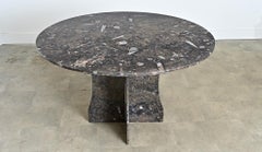 French Vintage Fossil Marble Dining-Center Table
