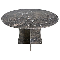 French Vintage Fossil Marble Dining-Center Table