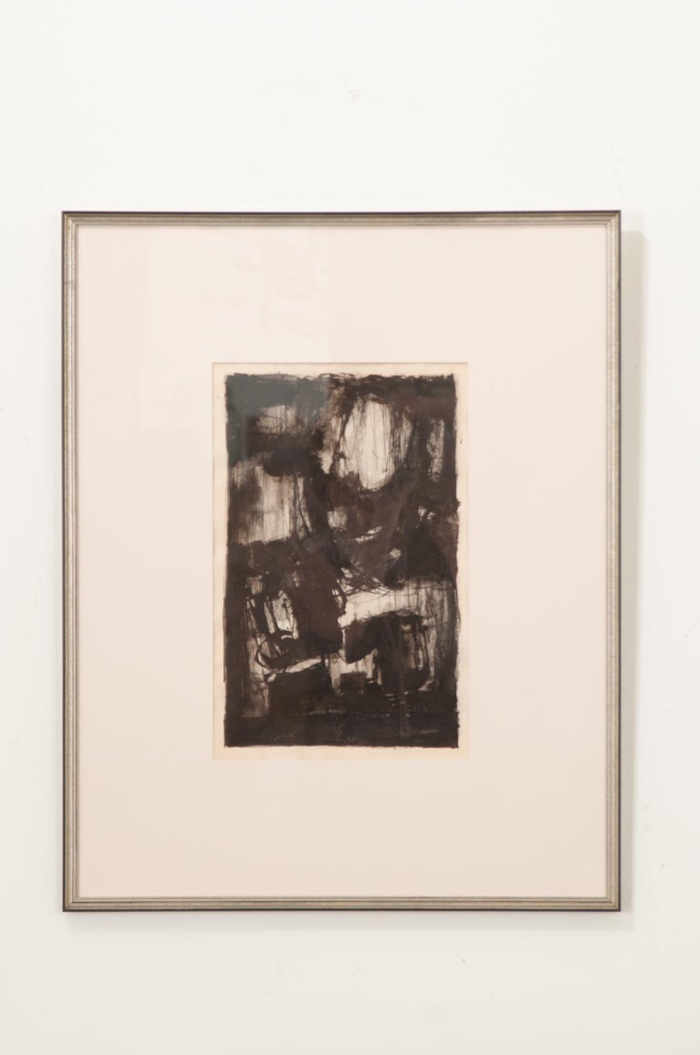 French Vintage Framed Abstract Paintings For Sale at 1stDibs