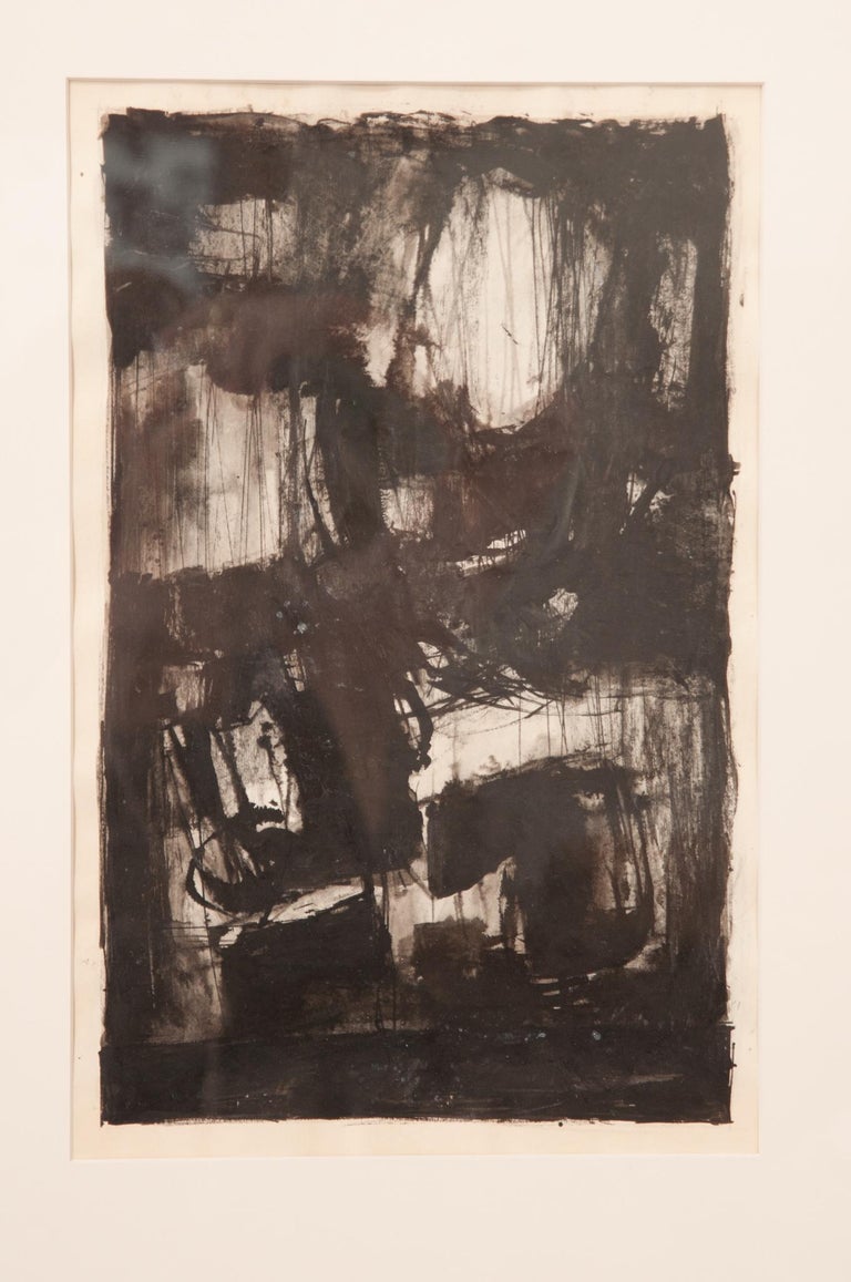 French Vintage Framed Abstract Paintings For Sale at 1stDibs