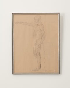 French Vintage Framed Anatomical Sketch