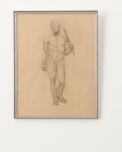 French Vintage Framed Anatomical Sketch