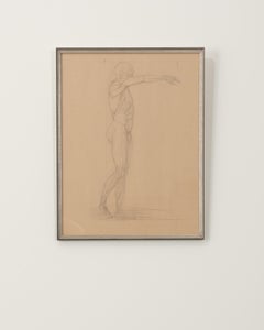 French Vintage Framed Anatomical Sketch