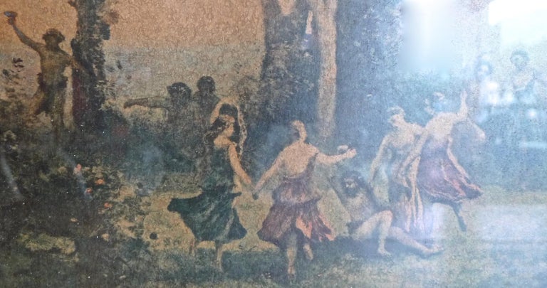 French Vintage Framed Print Of Dance Of The Nymphs By Jb Carot For