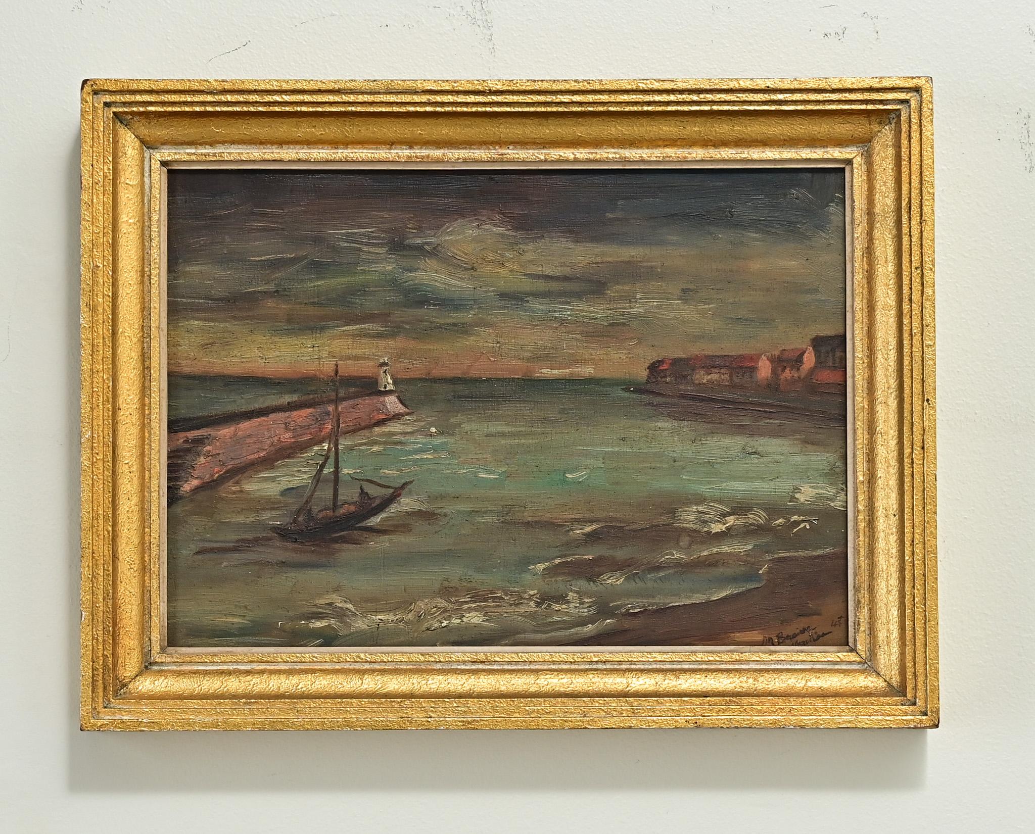 Other French Vintage Framed Seascape Painting