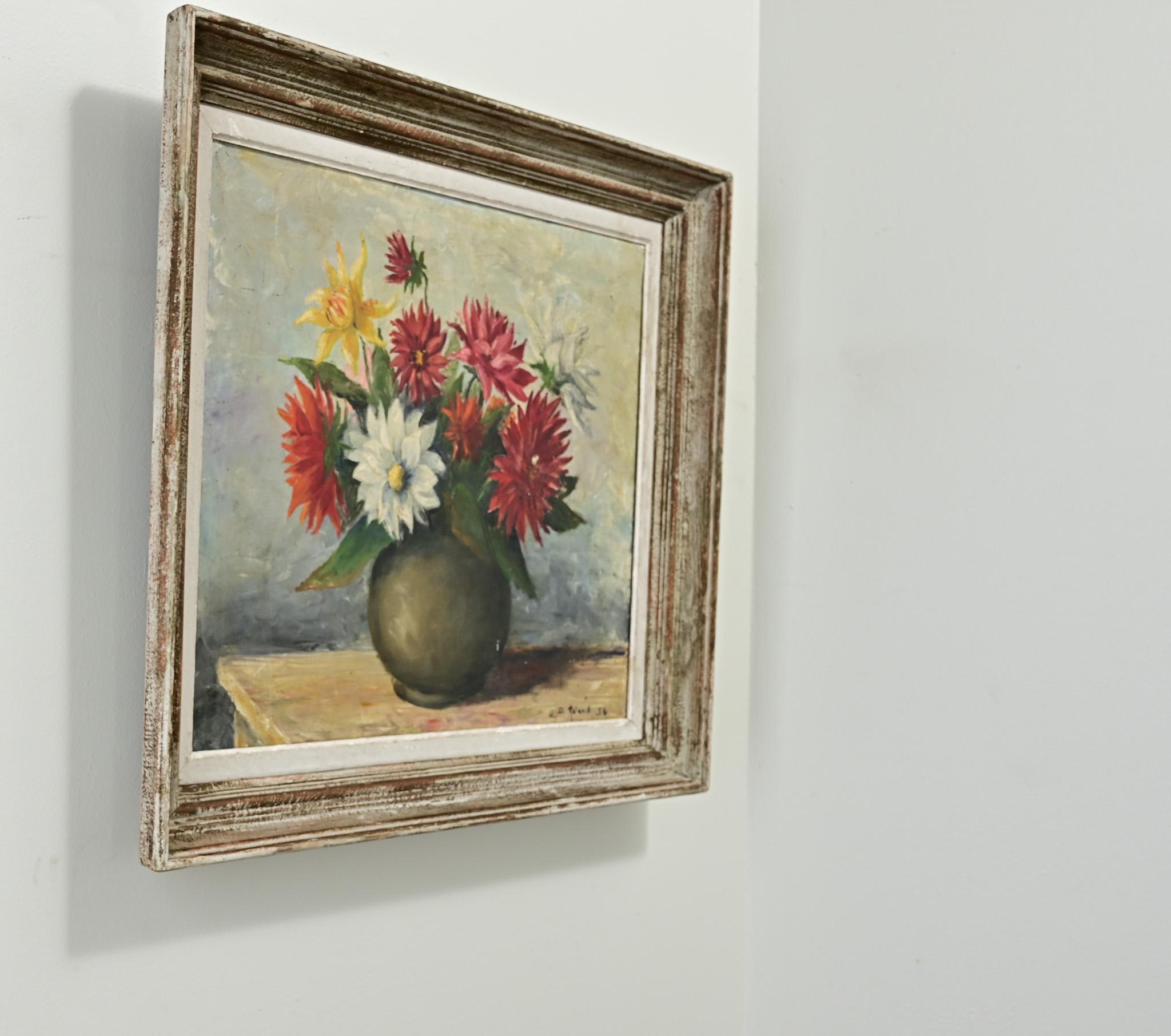 French Vintage Framed Still Life For Sale 2
