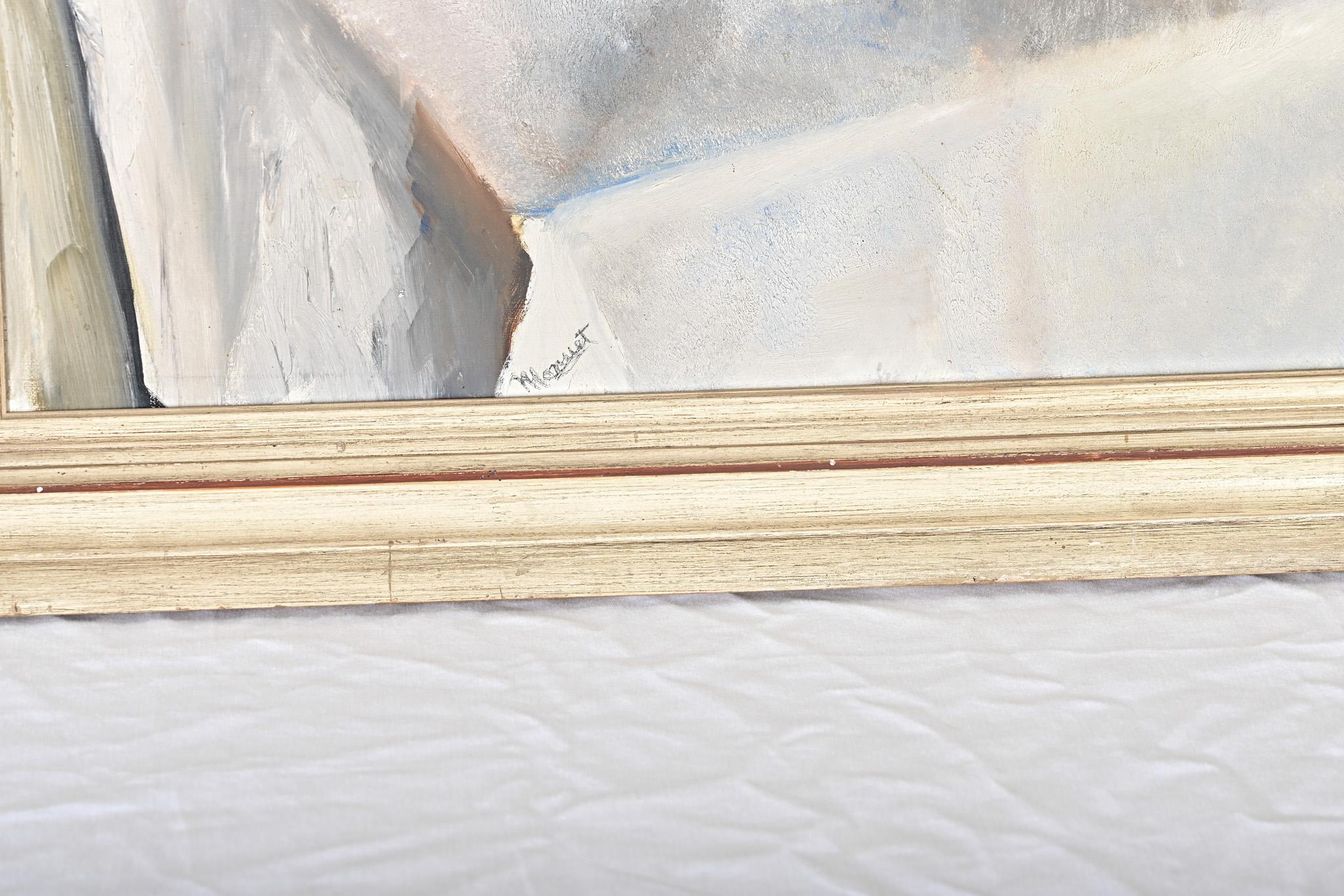 Französisch Vintage gerahmt Stillleben Gemälde im Angebot 6