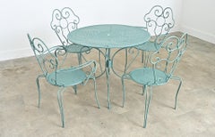 Set da giardino vintage francese composto da quattro sedie e un tavolo