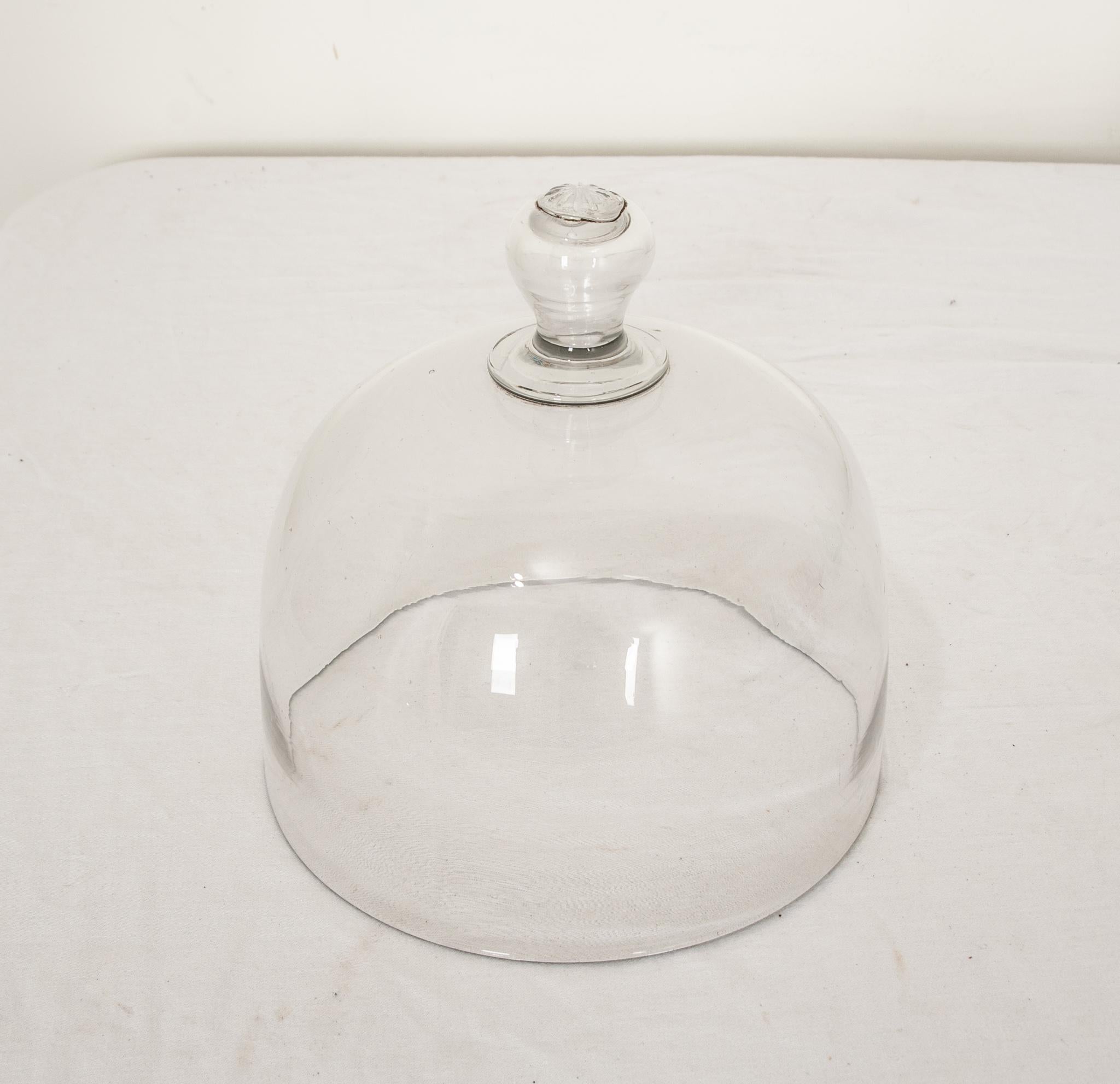 Hand-Crafted French Vintage Glass Cheese Dome