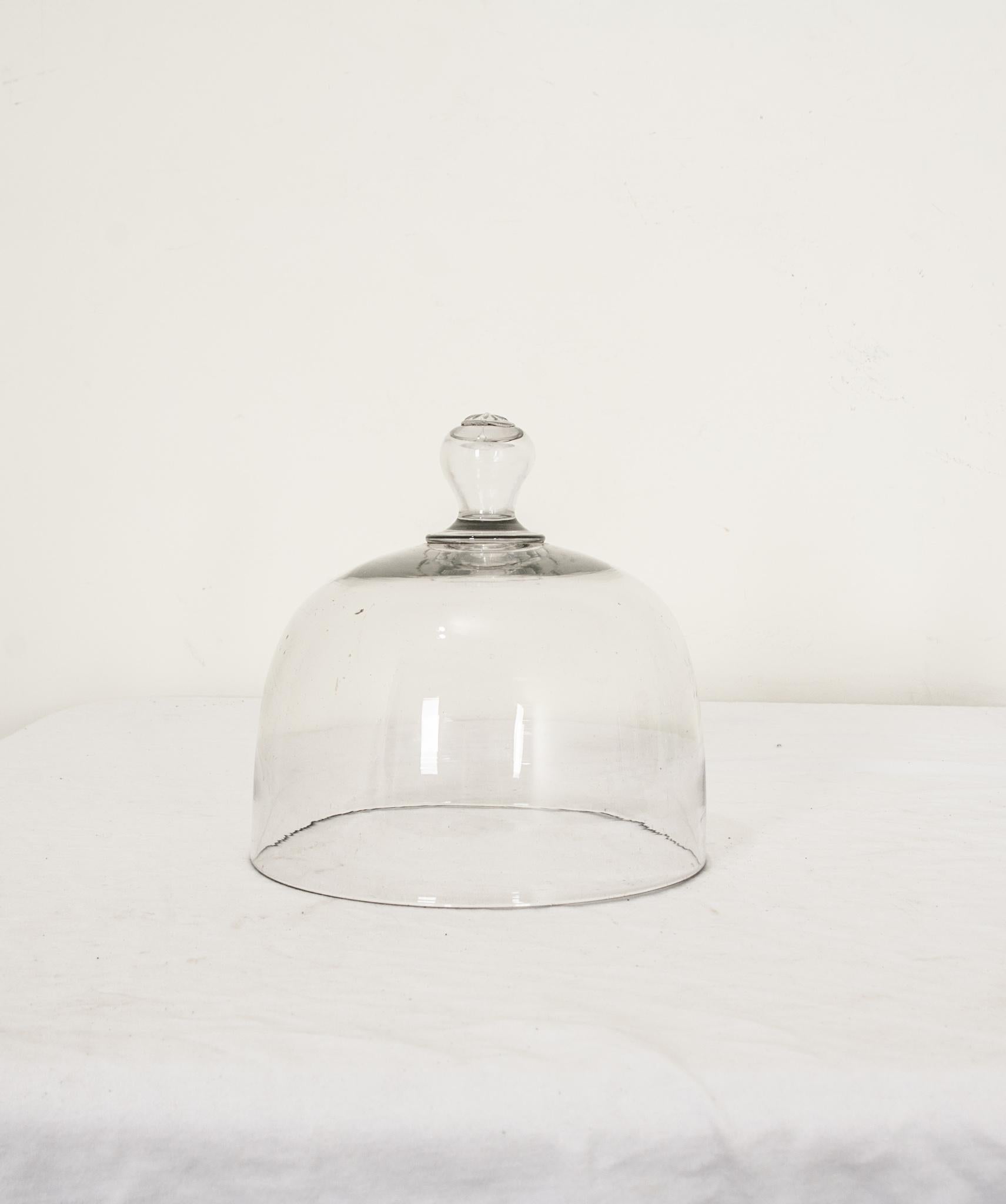 20th Century French Vintage Glass Cheese Dome