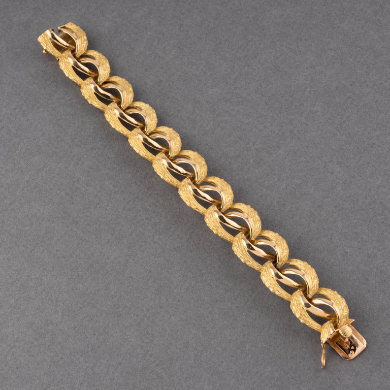 French Vintage Gold Bracelet For Sale at 1stDibs