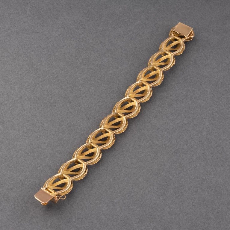 French Vintage Gold Bracelet For Sale at 1stDibs