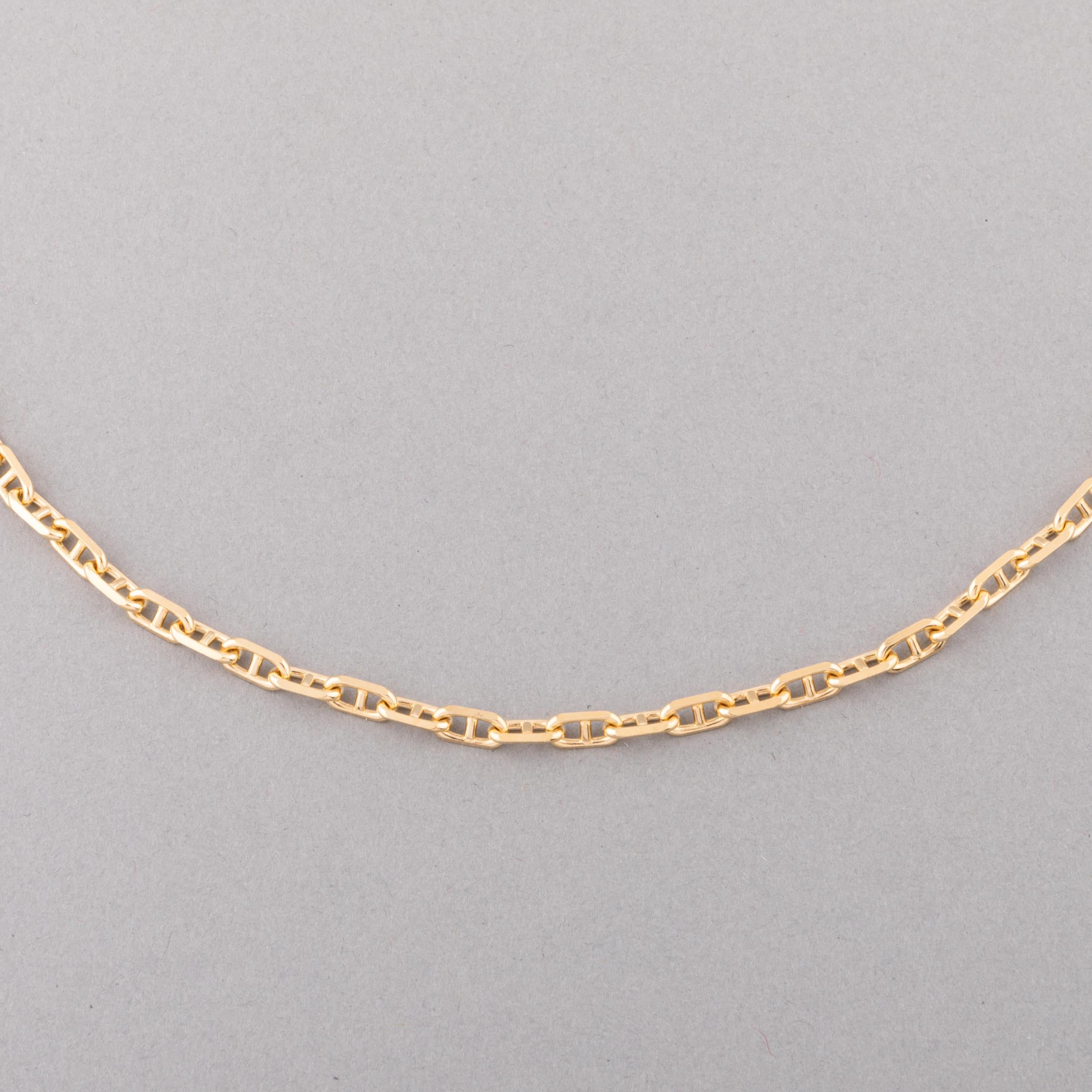 French Vintage Gold Chain Necklace In Good Condition In Saint-Ouen, FR