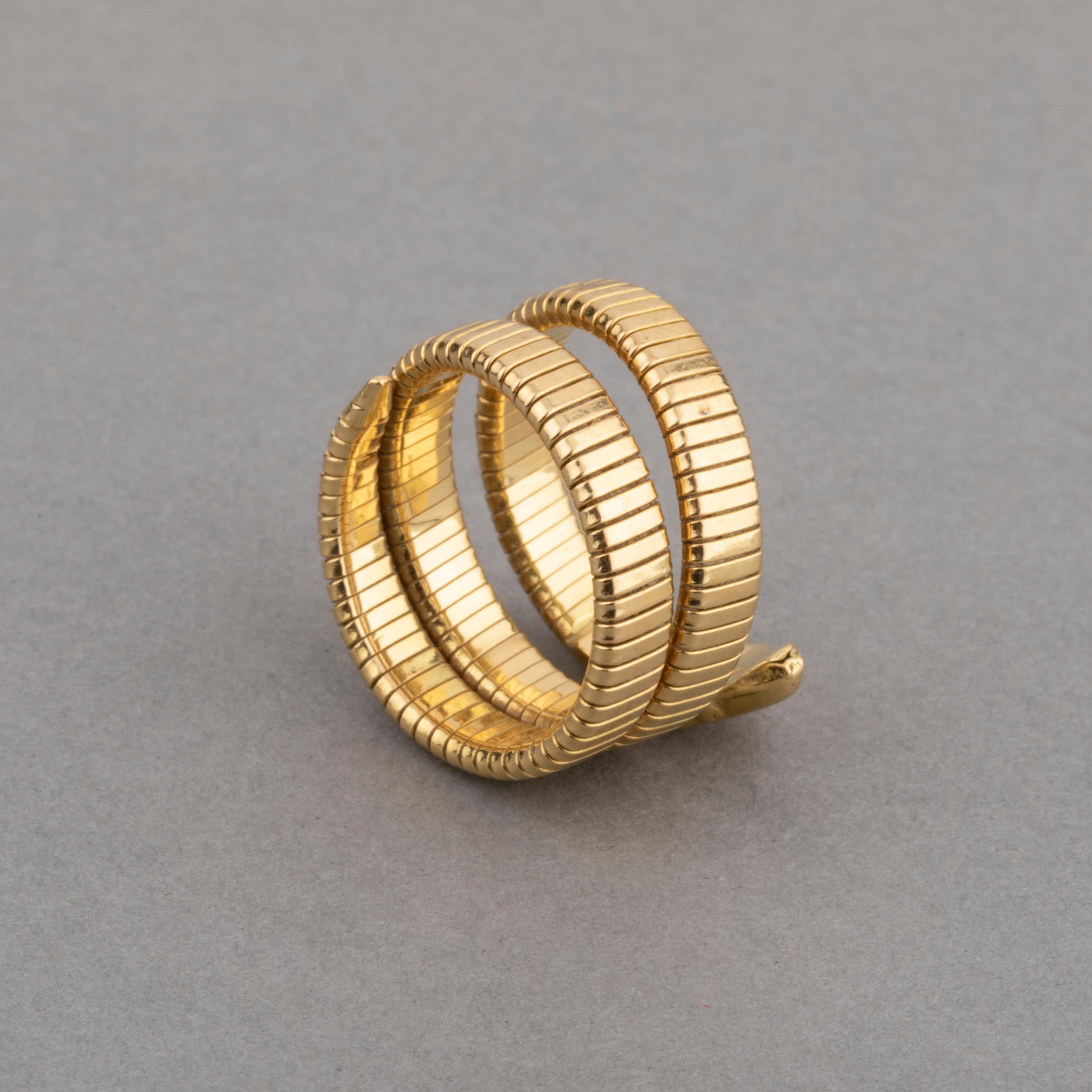 French Vintage Gold Snake Ring 1