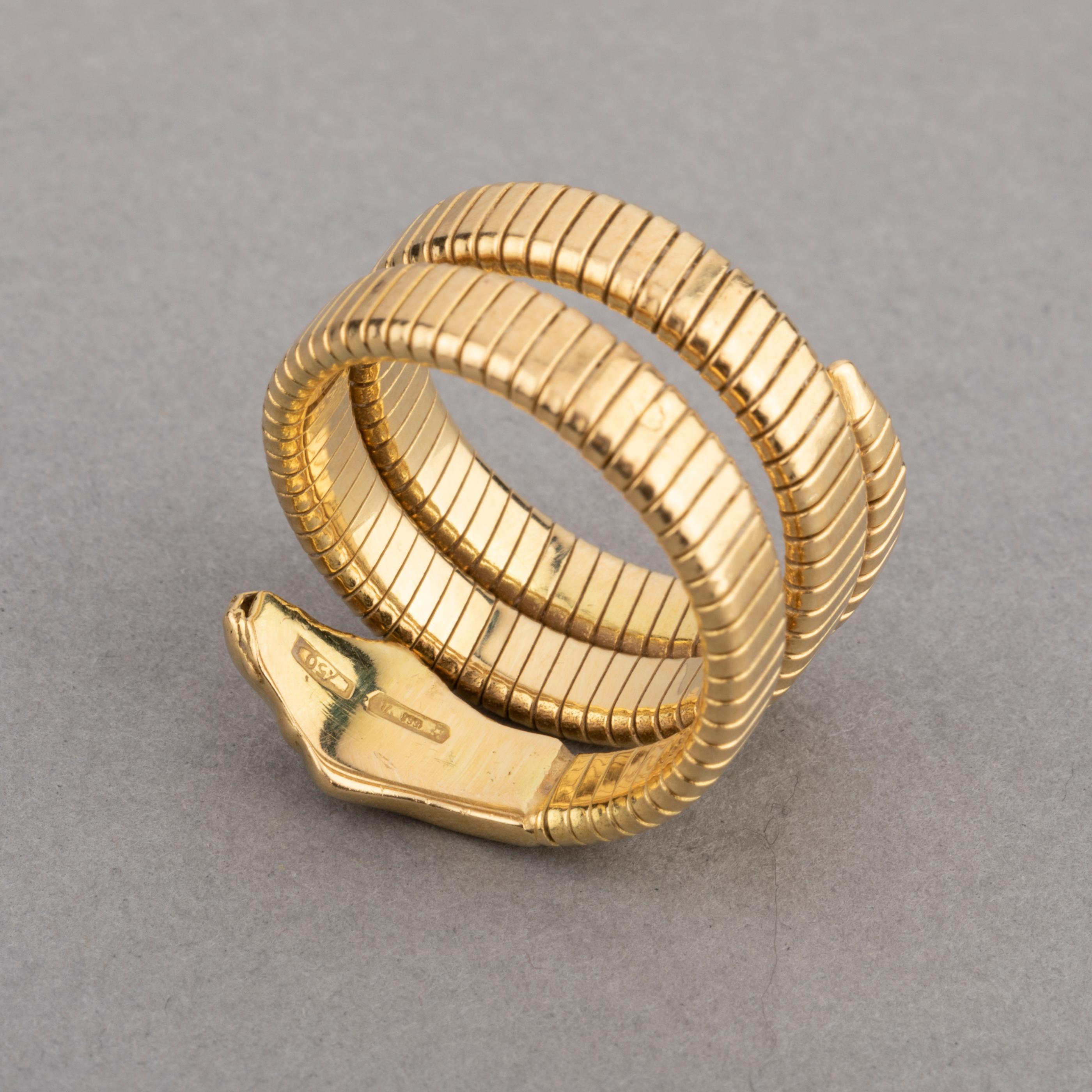 French Vintage Gold Snake Ring 3