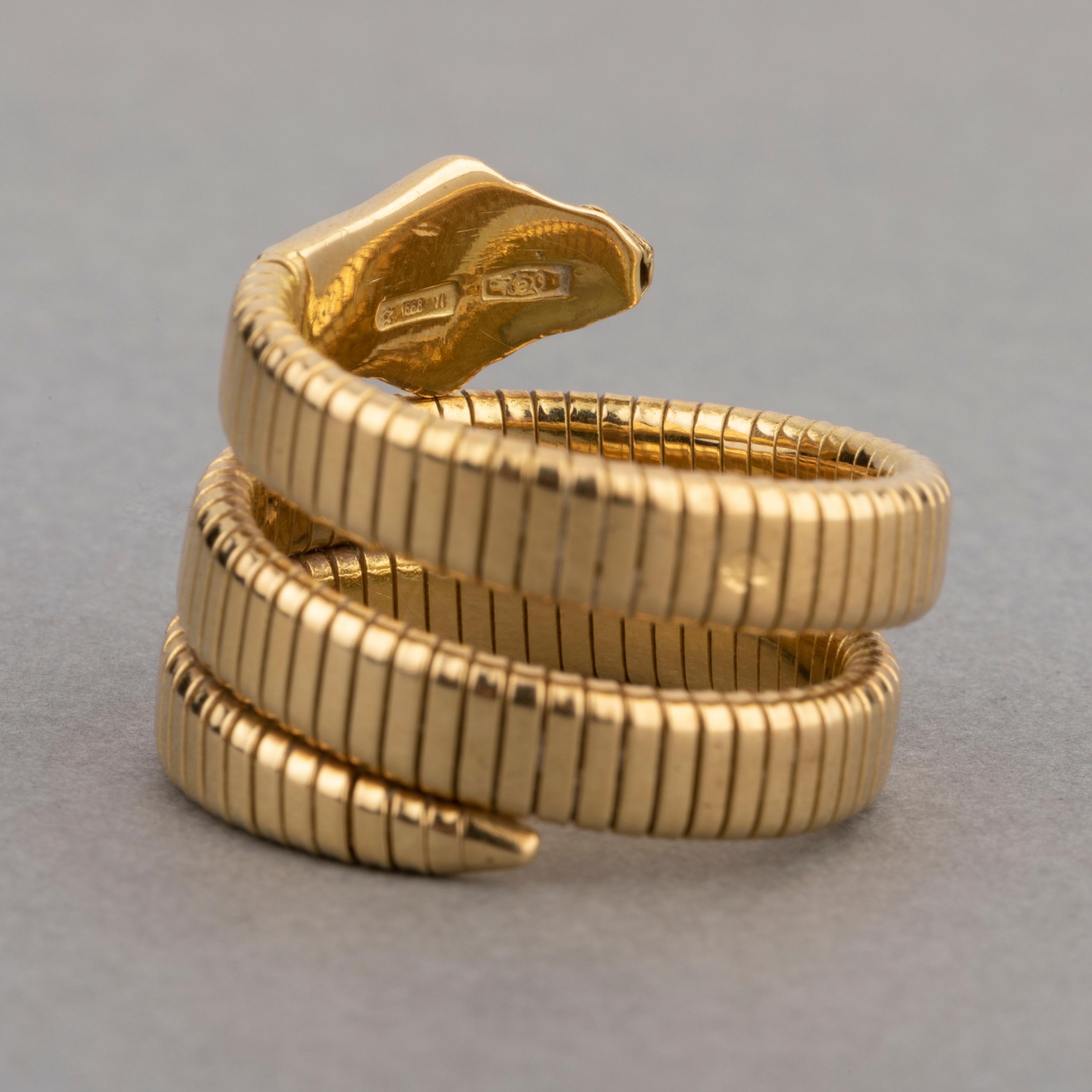 French Vintage Gold Snake Ring 4