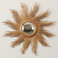 French Vintage Gold Starburst Mirror