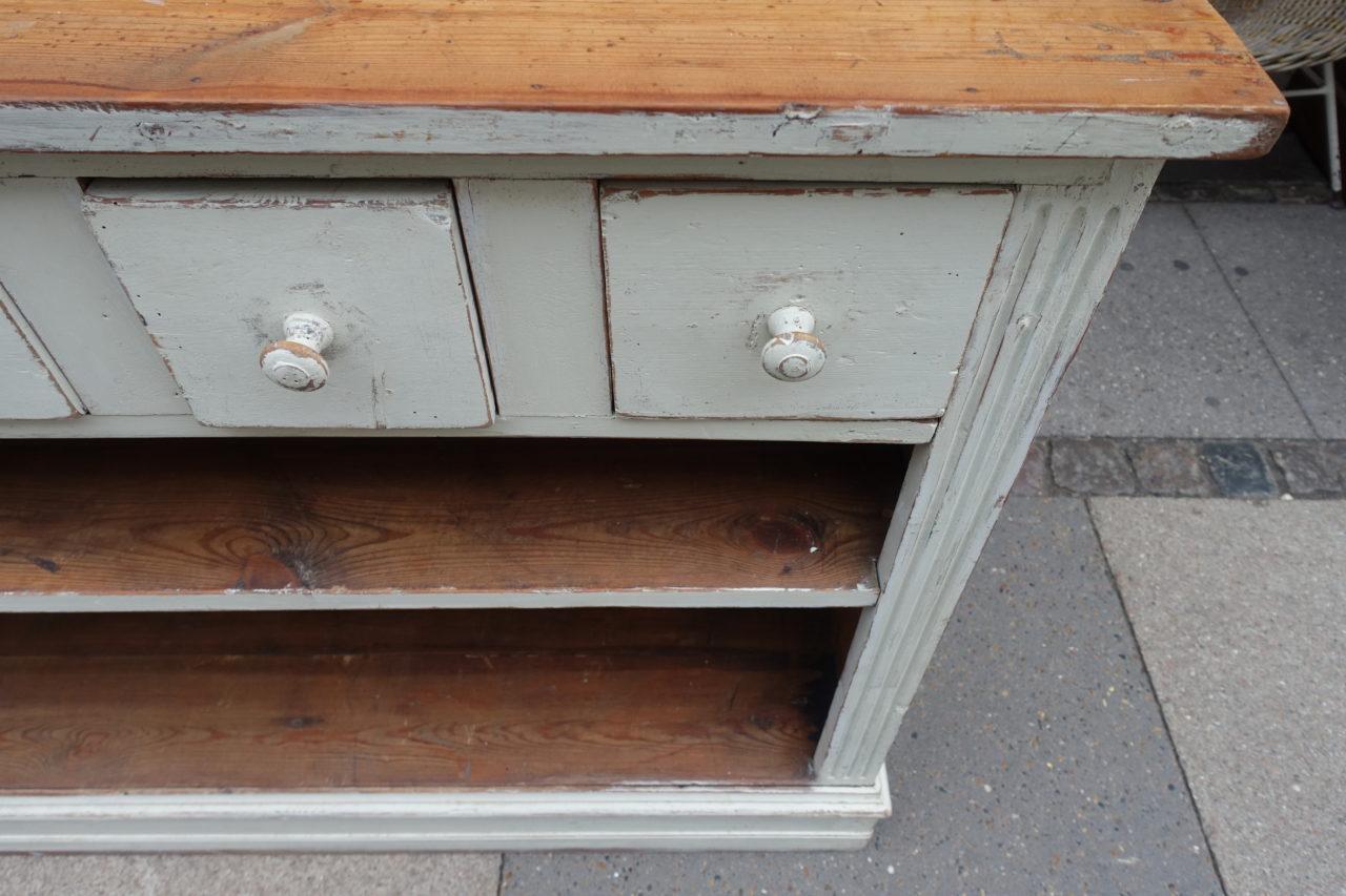 20th Century French Vintage Grocery Shop Counter / Side Board