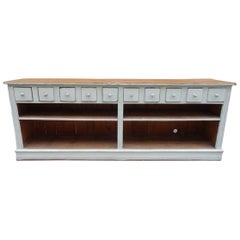 French Vintage Grocery Shop Counter / Side Board