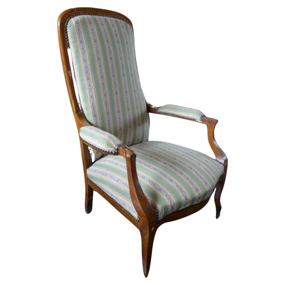 19th Century French Hand Carved Armchair in Louis XV Style