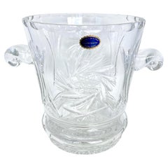 French 1980s Used Handmade Cut Crystal Champagne Bucket by Les Grands Ducs