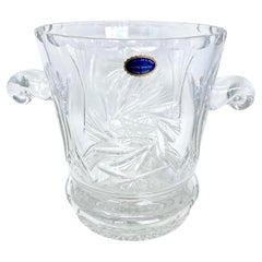 French 1980s Vintage Handmade Cut Crystal Champagne Bucket by Les Grands Ducs