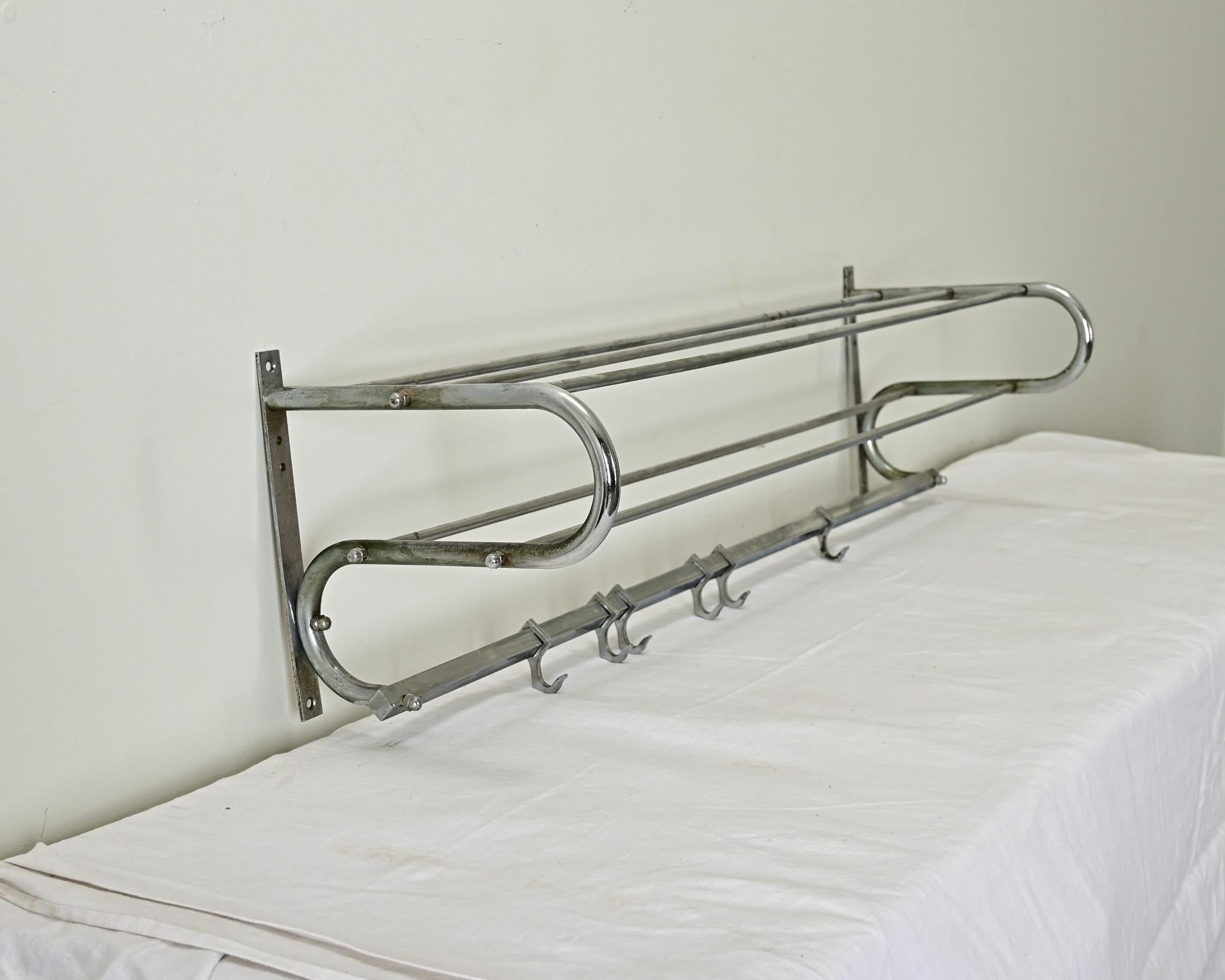 French Vintage Hat & Coat Train Rack For Sale 4