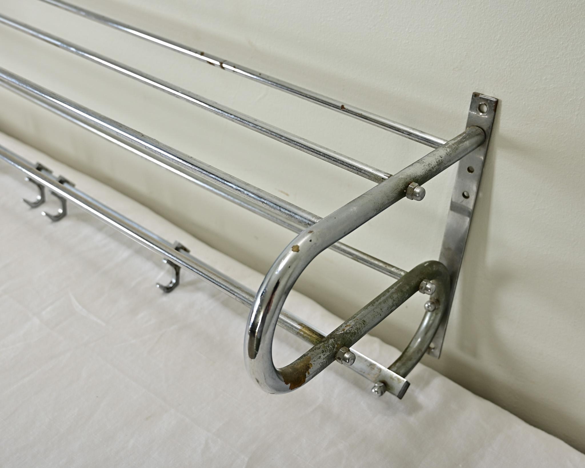 French Vintage Hat & Coat Train Rack For Sale 5