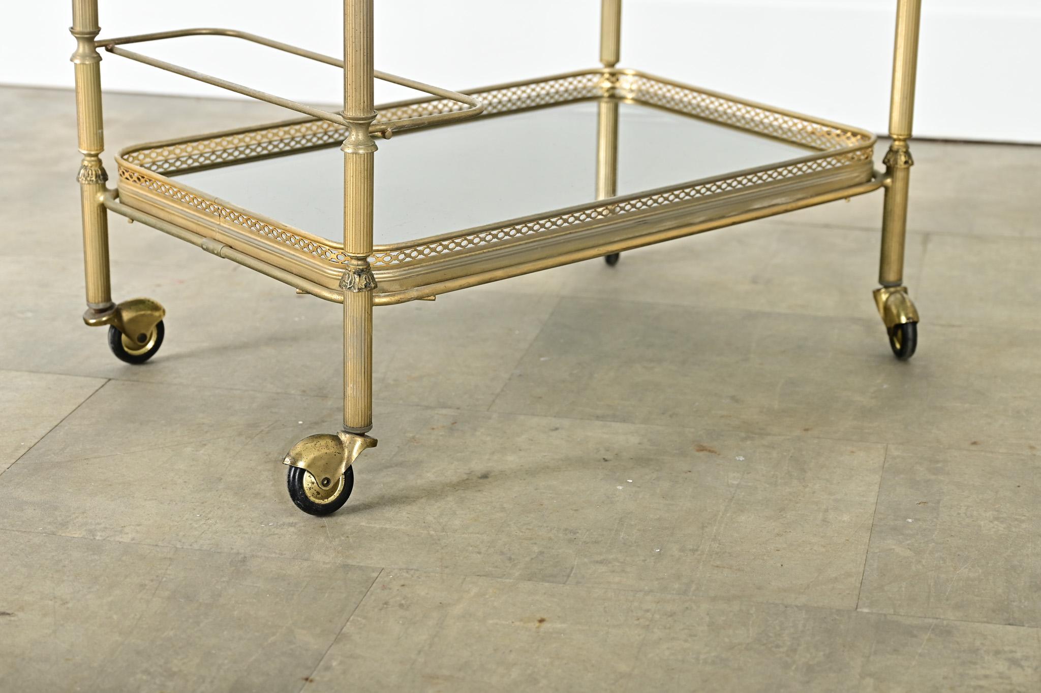 Chariot de bar vintage Hollywood Regency français en vente 5