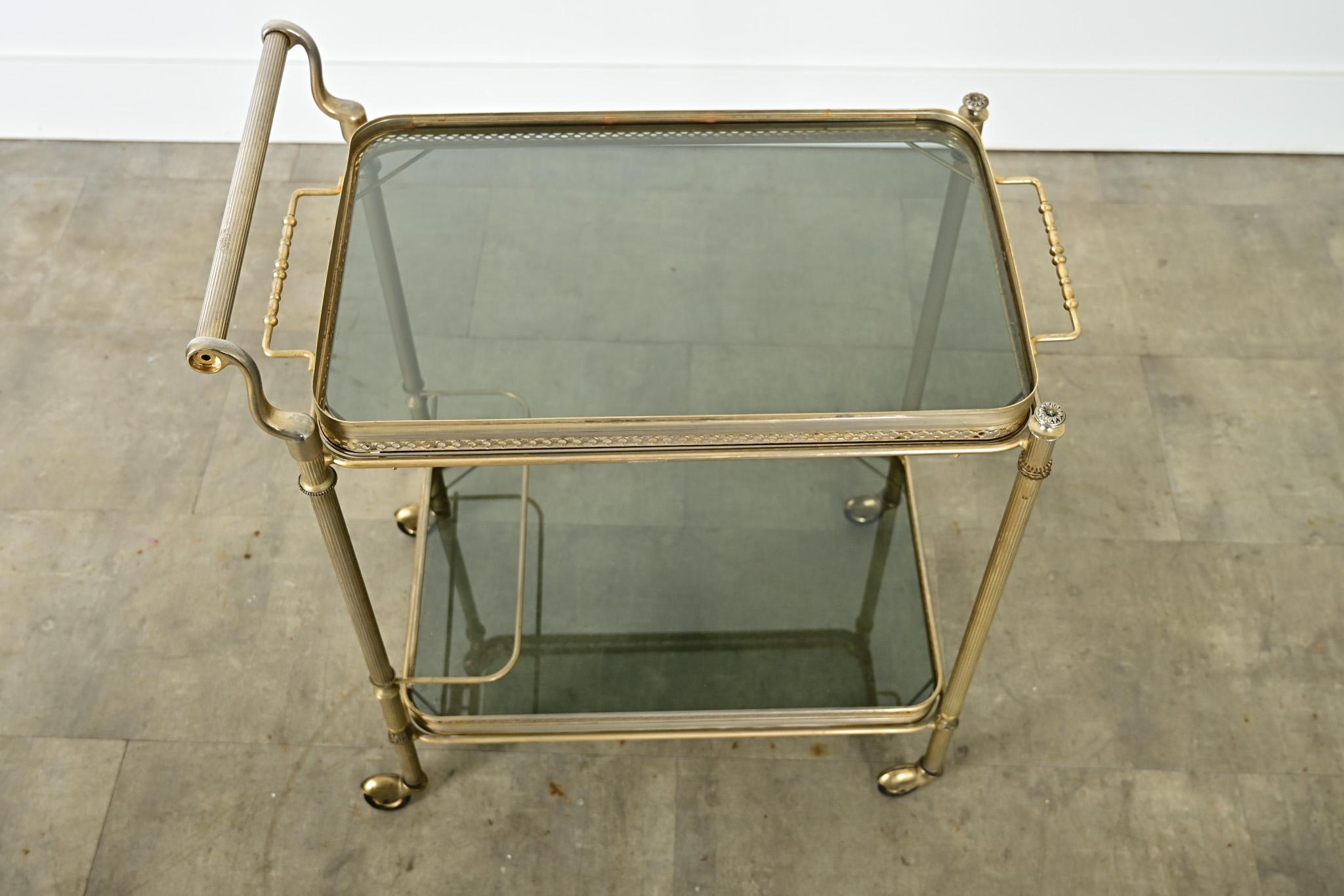 Autre Chariot de bar vintage Hollywood Regency français en vente