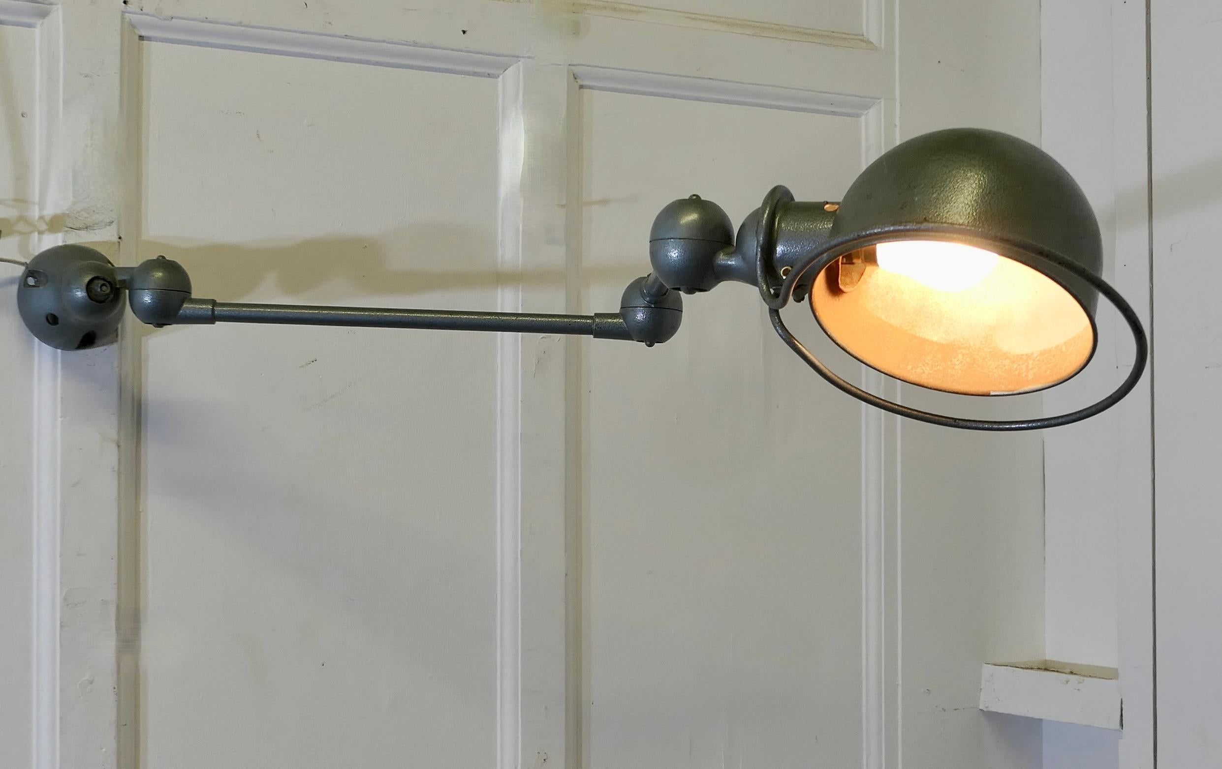 Steel French Vintage Industrial Articulated Wall Light Sconce    For Sale