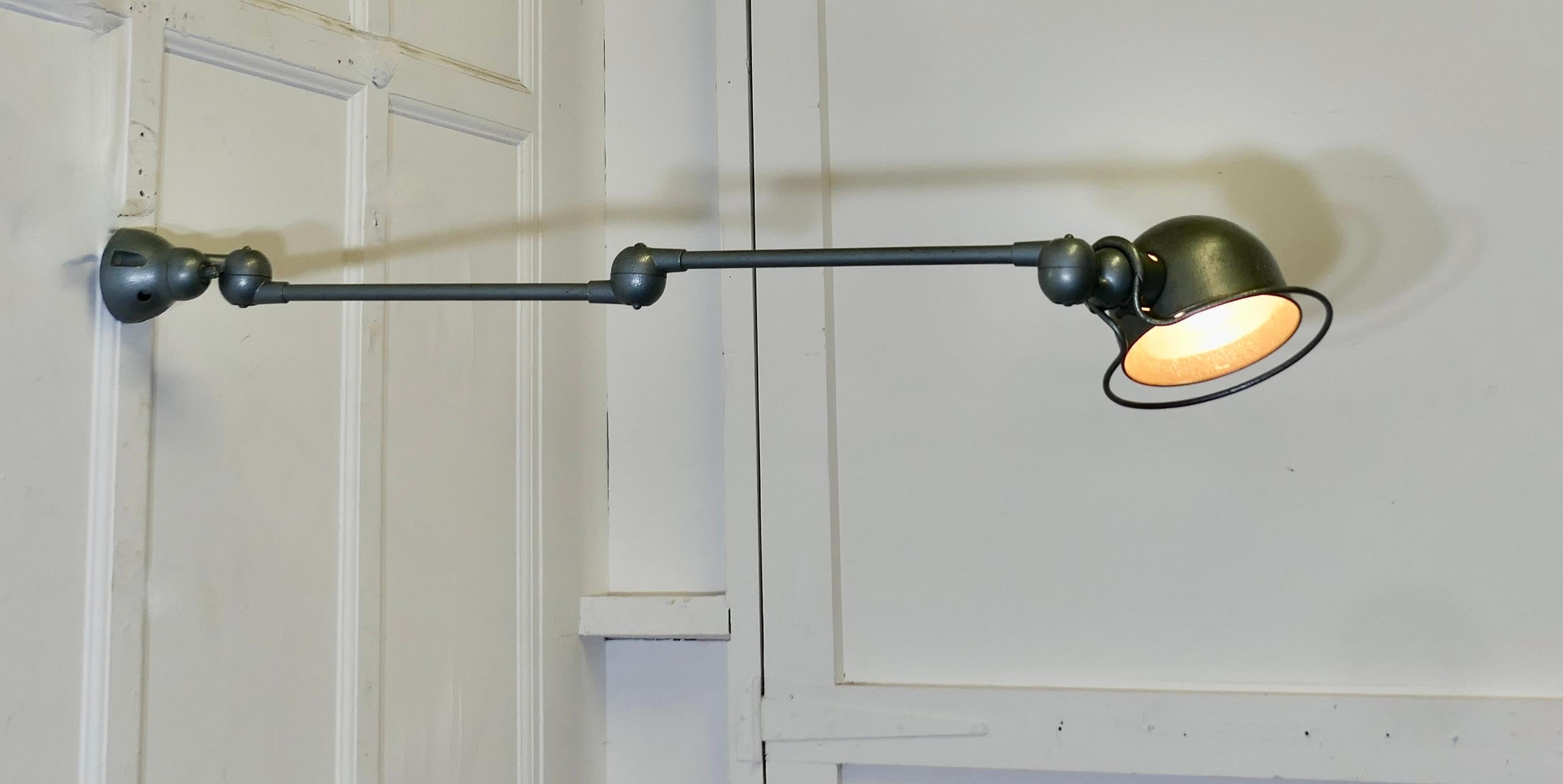 Steel French Vintage Industrial Articulated Wall Light Sconce    For Sale