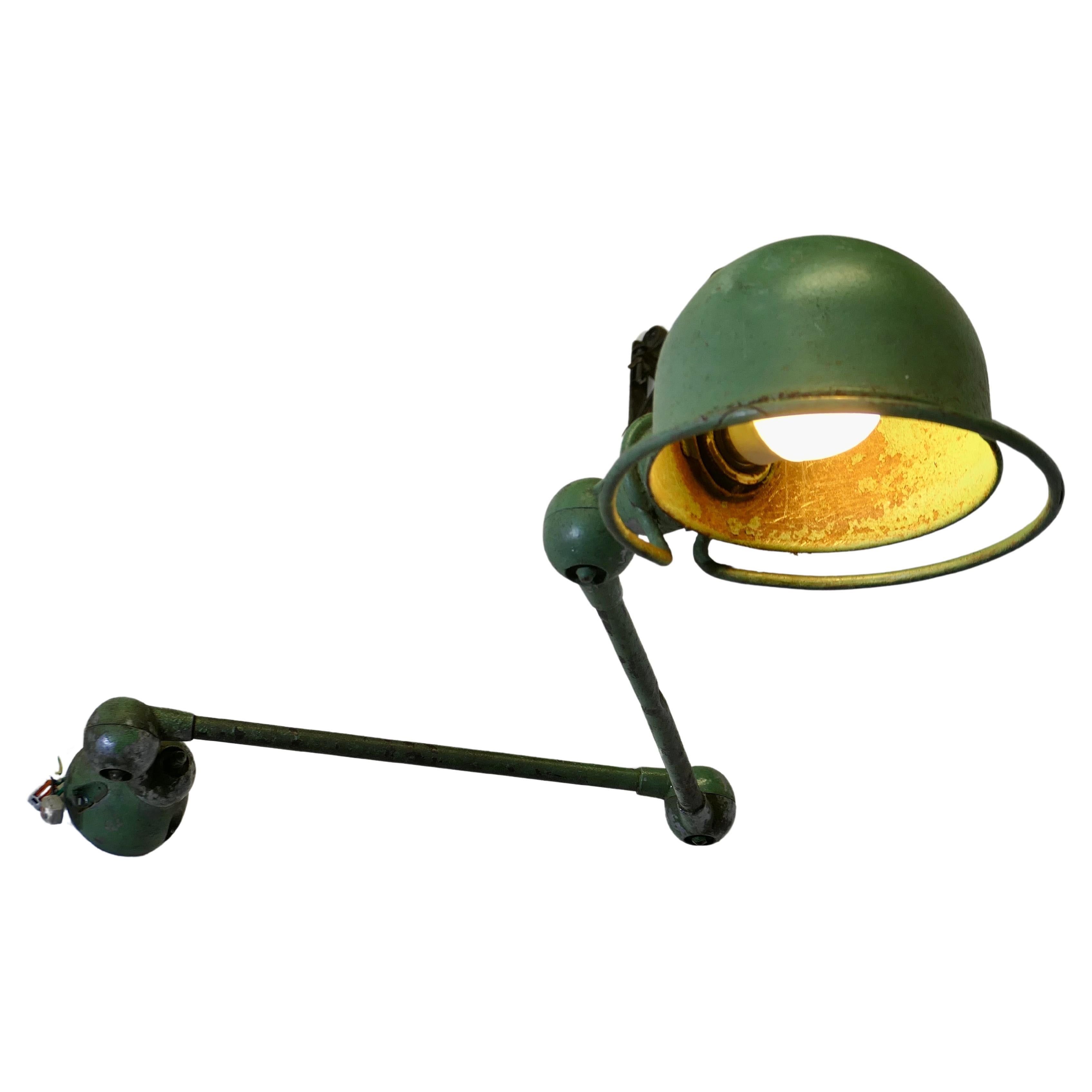 French Vintage Industrial Articulated Wall Light Sconce   For Sale