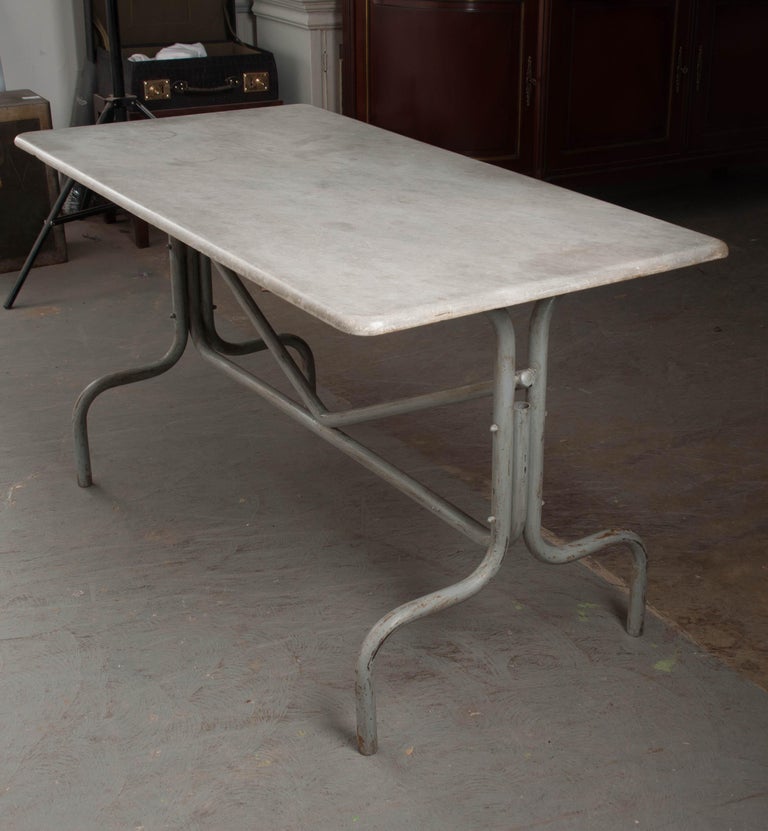 French Vintage Industrial-Style Bistro Table For Sale at ...