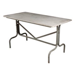 French Vintage Industrial-Style Bistro Table