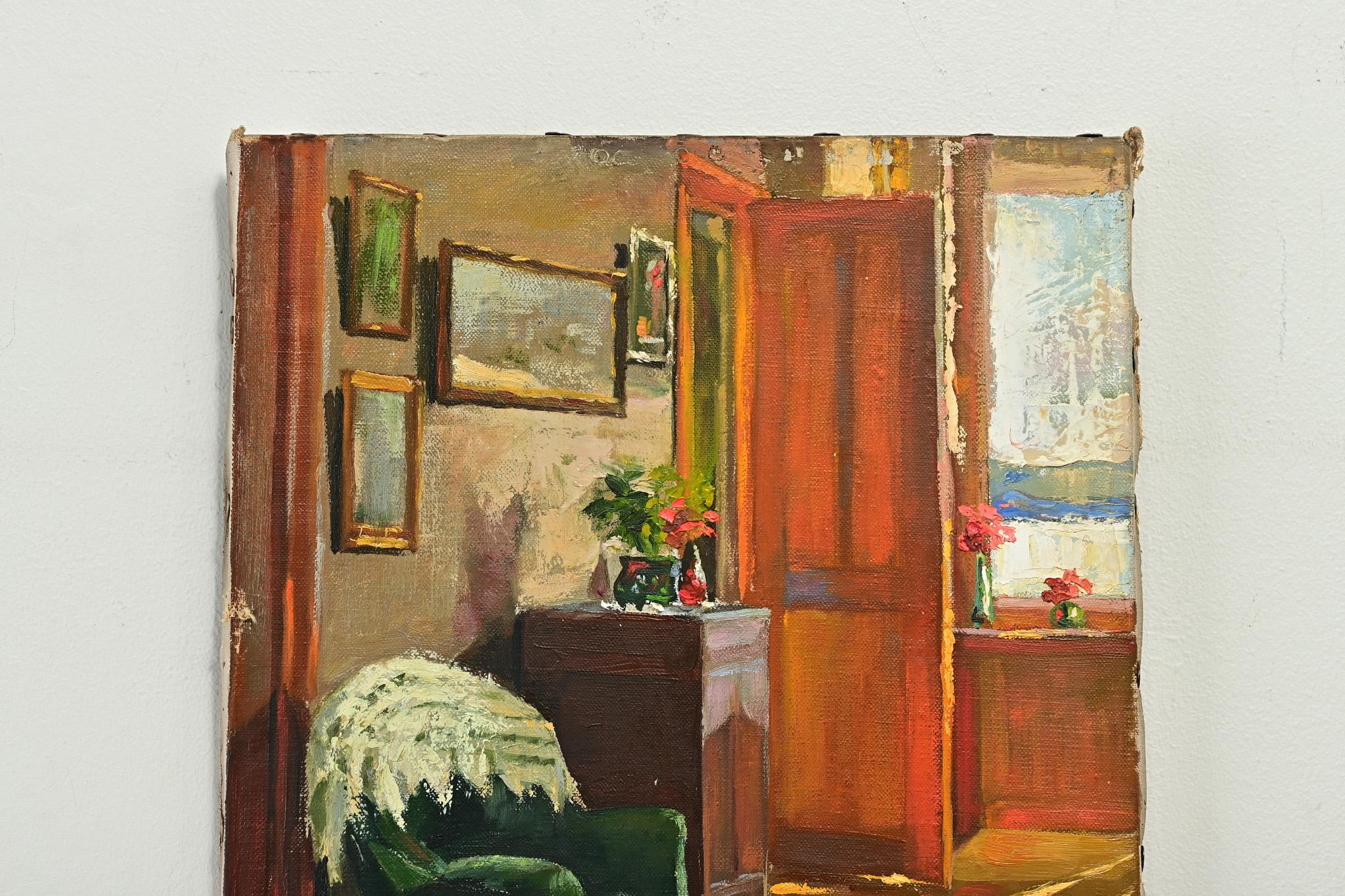 20th Century French Vintage Interior Rendering